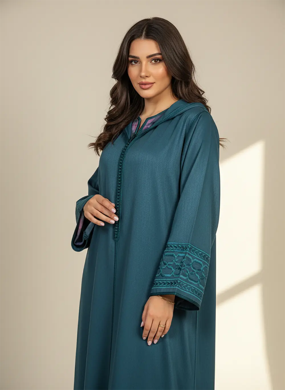 Djellaba Azzur – Petrol Blue 1 Djellaba Azzur Main Photo