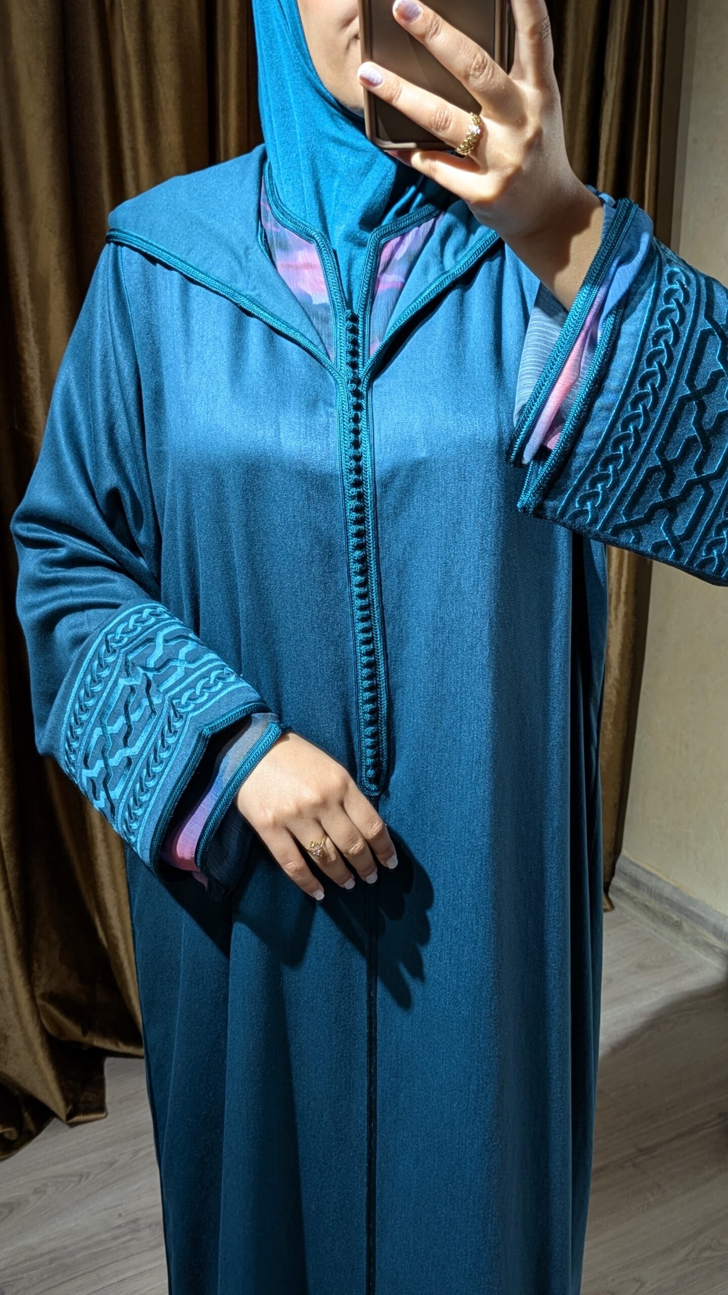 Djellaba Azzur – Petrol Blue 2 Djellaba Azzur