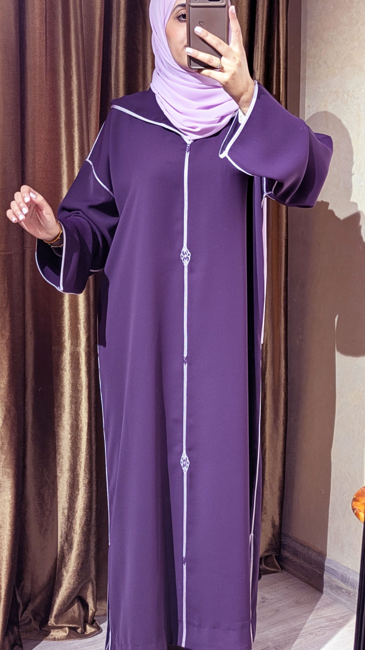 Djellaba Anbar – Royal Purple 4 Djellaba Anbar – Royal Purple - Image 4